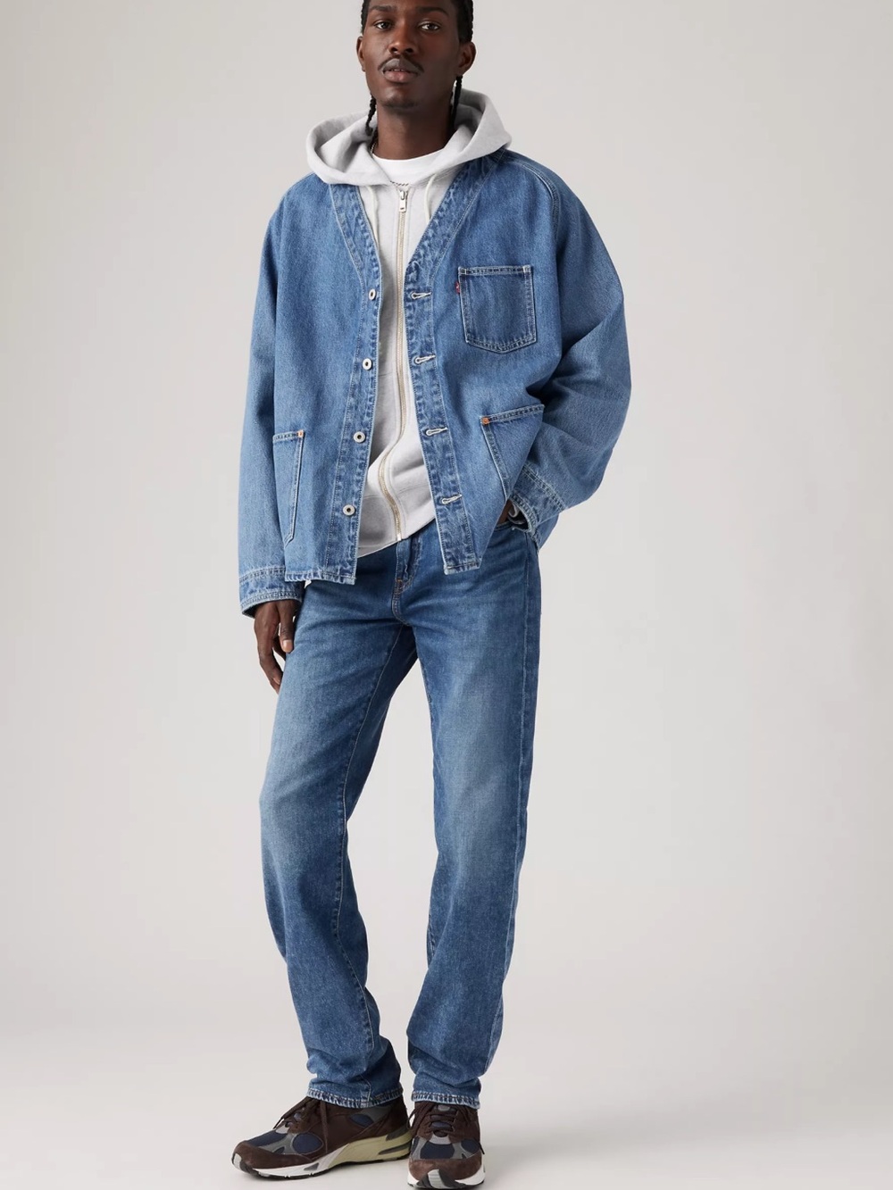 Levi’s Men’s 505 Regular Fit Medium Washed Denim Jeans- 36x32
